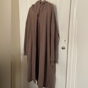 Fashion Nova Mauve Oversized Hooded Coat